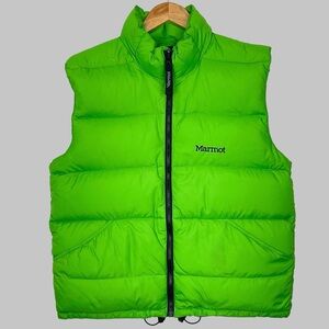 Marmot Goose Down Puffer Vest Bright Green S